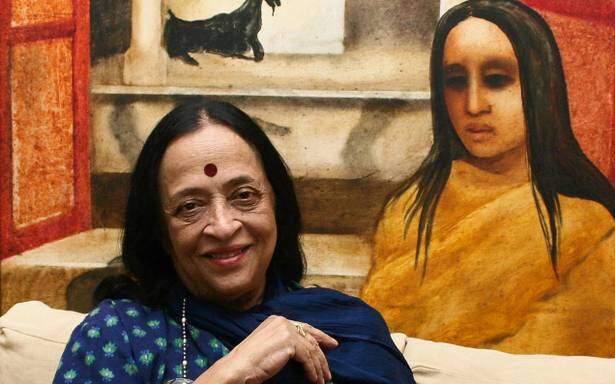 anjolie ela menon with her art